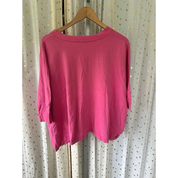 Hugs N Honis Hawaiian Designer Oversize V-Neck Dolman Sleeve Blouse One Size - Picture 4 of 6